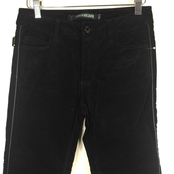 Zadig & Voltaire Eva Skinny Corduroy Pants Black - Picture 12 of 16